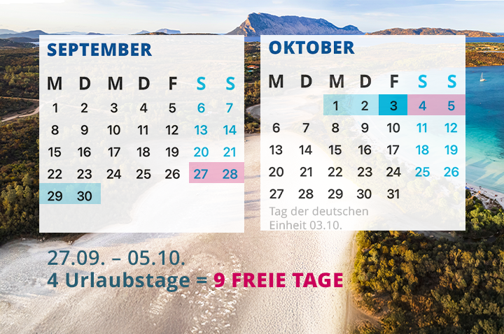 September - Oktober: Sommer verlängern